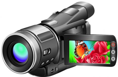 Digital camcorders and cameras vectors