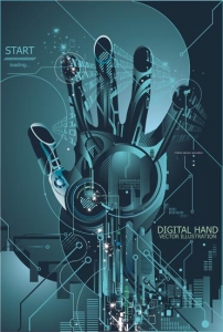 Digital hand vector