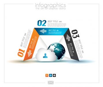 Digital labels infographics vector