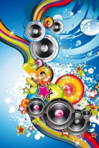 Disco music banner