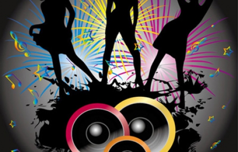 Disco party banner