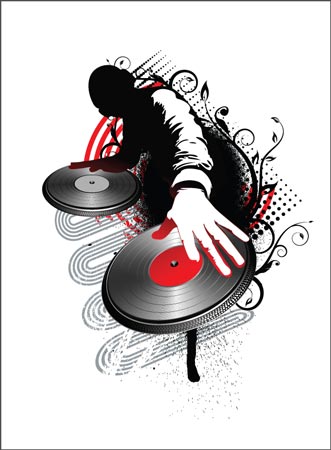 DJ posters vector templates