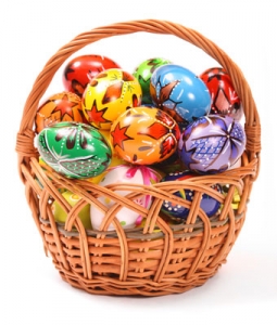 Easter basket eggs