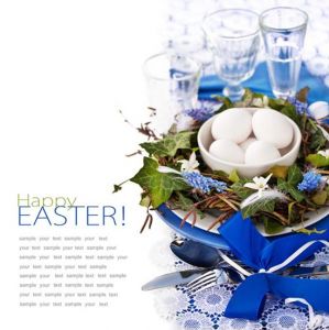 Easter cards in spring tonality