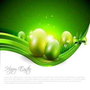 Easter eggs vector banner