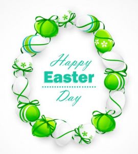 Easter eggs vector banner