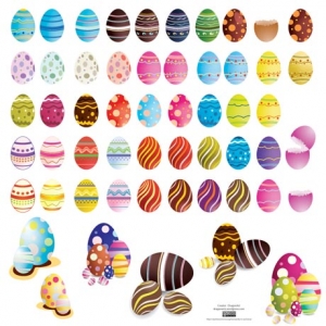 Easter eggs cliparts