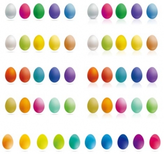 Easter eggs cliparts