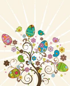 Easter vector template