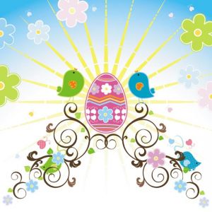 Easter vector template