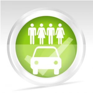Eco driving green icons vector