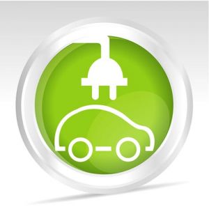 Eco driving green icons vector