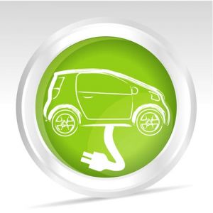 Eco driving green icons vector