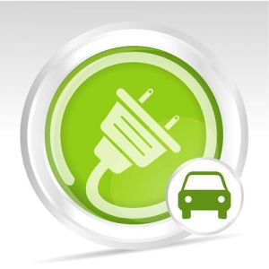 Eco driving green icons vector