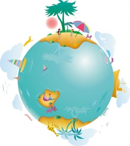 Eco globe vector