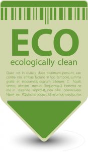 Ecologically clean green vector tags