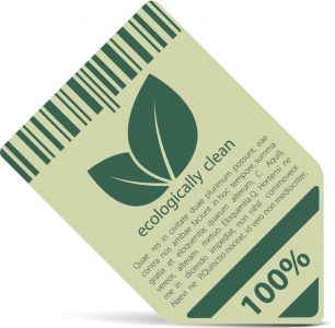 Ecologically clean green vector tags