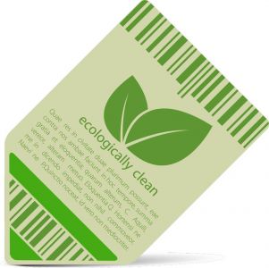 Ecologically clean green vector tags