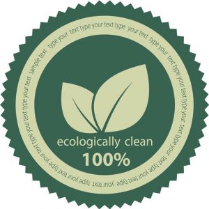 Ecologically clean green vector tags