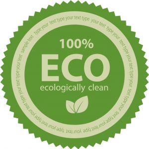 Ecologically clean green vector tags