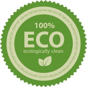 Ecologically clean green vector tags