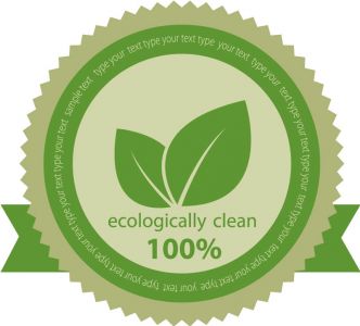 Ecologically clean green vector tags