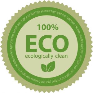 Ecologically clean green vector tags