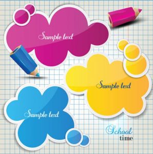Educational banners vector objects
