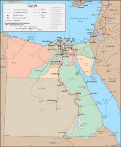 Egypt vector map