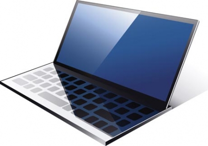 Mini laptop vector template