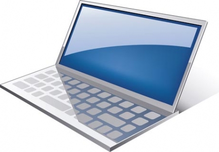 Mini laptop vector template