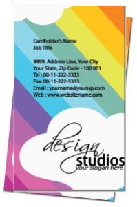 Elegant colored business card front