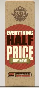 Everything half price vector