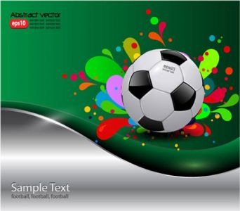 Euro 2012 football vector card