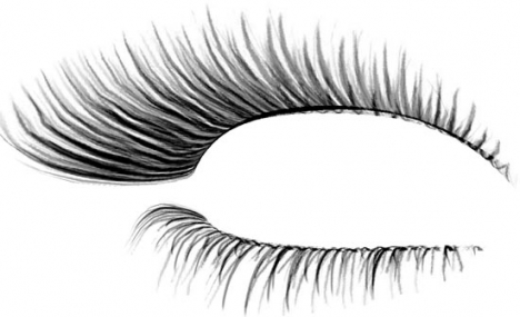 Eyelash photoshop model