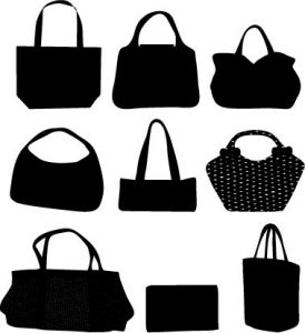 Fashion clothes and accessories silhouettes vector