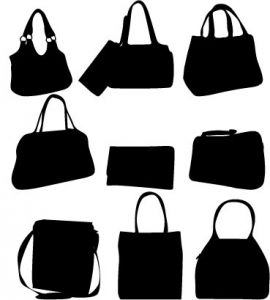 Fashion clothes and accessories silhouettes vector