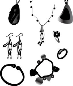 Fashion clothes and accessories silhouettes vector