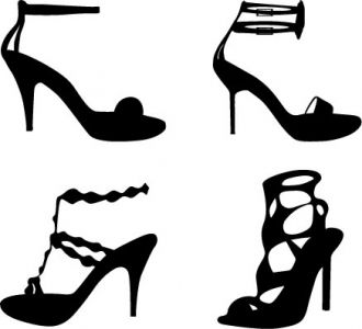 Fashion clothes and accessories silhouettes vector