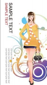 Fashion girls vertical banner