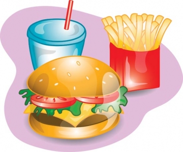 Fast food vector menu