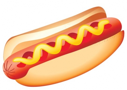 Fast food vector hotdog