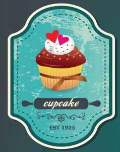 Fine food and dining label vector