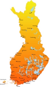 Finland vector map