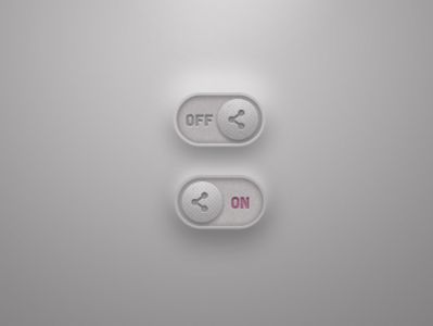 Flat switch buttons for Photoshop
