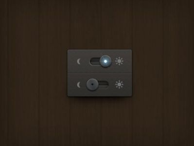 Flat switch buttons for Photoshop