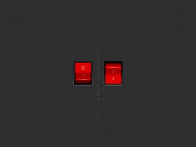 Flat switch buttons for Photoshop