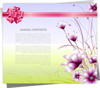 Floral template card vector
