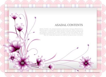 Floral template design vector