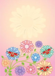 Floral vector template